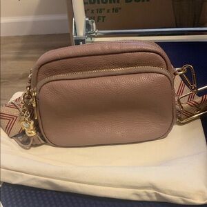 Stylish Blush Crossbody Bag Leather